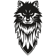 Mascot logotype Raccoon head, vector template badges for esport and sport team