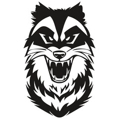 Mascot logotype Raccoon head, vector template badges for esport and sport team