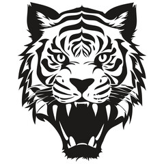 Mascot logotype Tiger head, vector template badges for esport and sport team