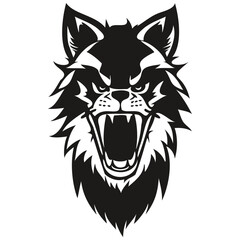 Raccoon head mascot logo for esport and sport team, black and white template badges