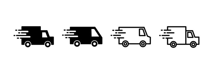 Delivery truck icon vector for web and mobile app. Delivery truck sign and symbol. Shipping fast delivery icon