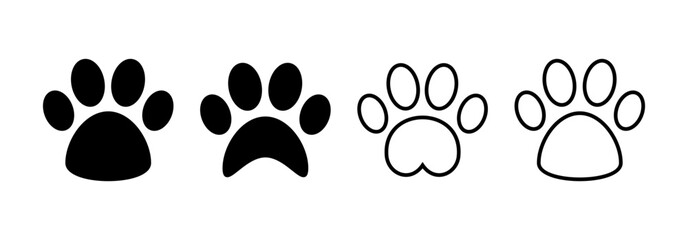 Paw icon vector for web and mobile app. paw print sign and symbol. dog or cat paw