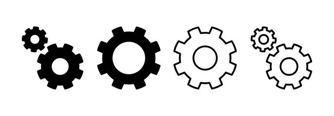 setting Icon vector for web and mobile app. Cog settings sign and symbol. Gear Sign