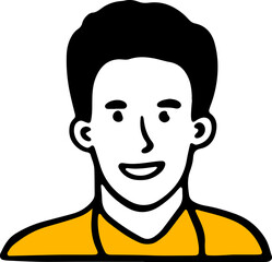 Happy Smiling Man Avatar Illustration Vector