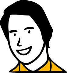 Happy Smiling Man Avatar Illustration Vector