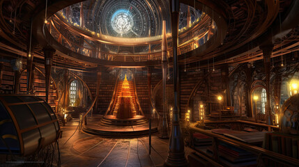 Obraz premium wizard's library.