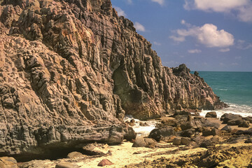 rocky coast of the sea