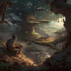 Fototapeta premium Gaming Art, Background, Wallpaper for Gamers