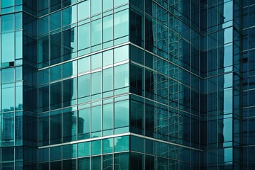 Skyscraper with a Modern Architecture and Glass Windows. Generative AI