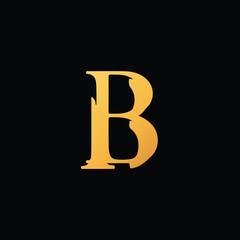 initial b logo design luxury colorful