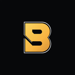 letter b logo design luxury color