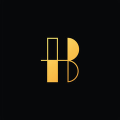 initial b logo design abstract icon