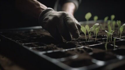 Planting Beginnings - Growing Vegetables from Seedlings. Gen AI