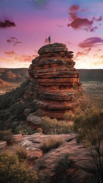 Sunset in the Australian outback