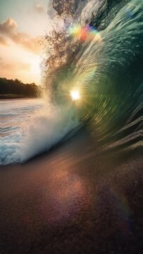 sunset on the beach