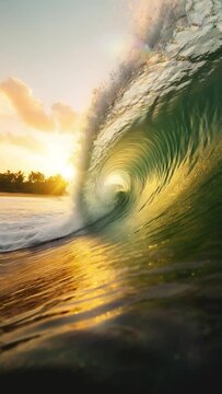 sunset on the beach