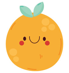 kawaii orange design