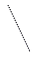 Silver plastic cocktail tube isolated on white