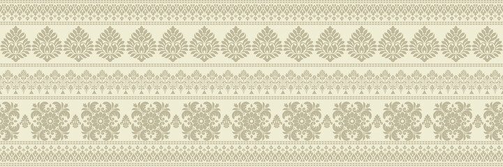 Floral seamless pattern. Vector indian decorative wallpaper. Batik indonesia. Colorful pattern with paisley and stylized flowers. Design for wrapping paper, cover, fabric, textile, wallpaper, curtains