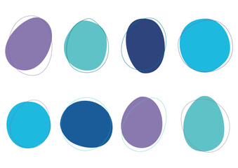 Abstract doodle shape vector set