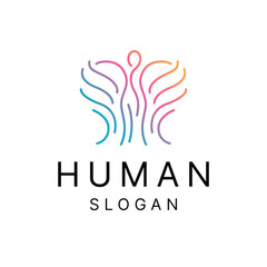 The human logo with wings that looks luxurious and elegant is suitable for health-related businesses, etc.