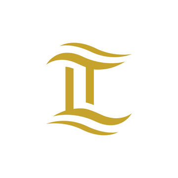 Vector logo of the letters LT with modern and minimalist style