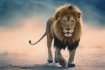 Ai generated image of a male lion