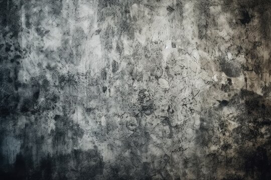 cracked black and white wall texture. Generative AI