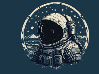 Astronaut in a space suit illustration © TaizeR