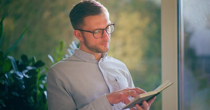 Pensive Thoughtful Businessman Working Portrait