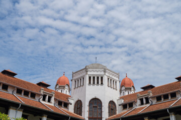 The Old station of Semarang Central Java Semarang, Lawang Sewu. The photo is suitable to use for travel destination, holiday poster and travel content media.