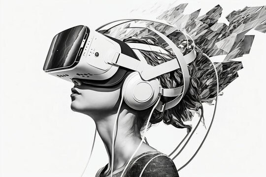 people white VR gogle