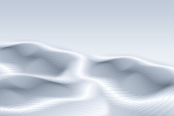 Smooth undulating lines of grey and white abstract texture texture background.
