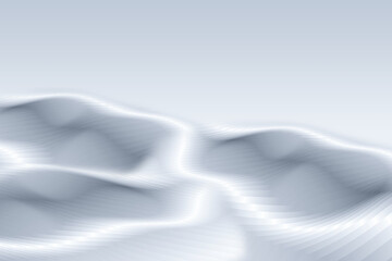 Obraz premium Smooth undulating lines of grey and white abstract texture texture background.