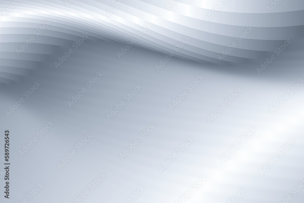 Fototapete silver gray wavy line texture texture background 3d rendering.