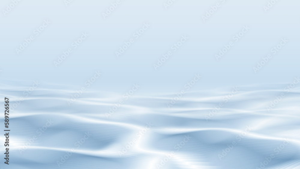 Wall mural smooth undulating lines as water of blue and white abstract texture texture background