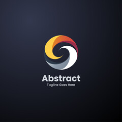 Vector Logo Illustration Abstract Gradient Colorful Style.