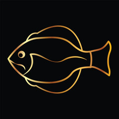 gold fish, icon, vector, template, design, style, trendy, collection