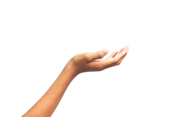 Man hand isolated on white background, clipping path