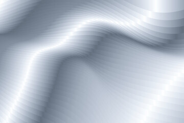 Abstract white background with wavy pattern. White wavy lines texture texture background, 3d rendering, 3d illustration.