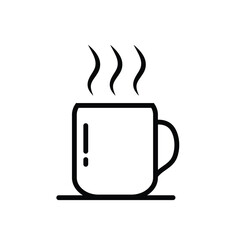 Cup of hot drink,Coffee cup vector icon, logo for illustration.