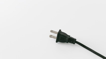 Isolate electric plug with cable. Electricity and energy symbol. 