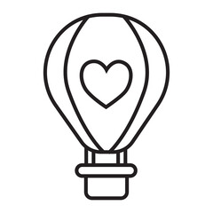 Air balloon icon illustration with transparent background