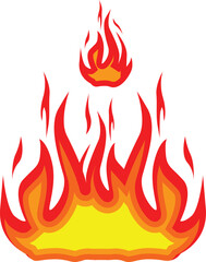 Flame fire burn vector symbol 