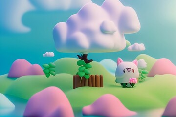 Earth Day Concept. ecological design. Illustration of Planet Earth. The concept of saving the Earth. Happy Earth Day, April 22, generative ai