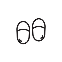 Flip Flop Sandal Outline Icon