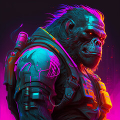 Cyberpunk Gorilla