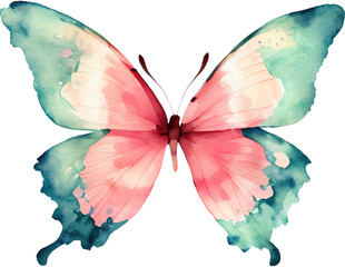 Butterfly Watercolor Illustration. Generative AI