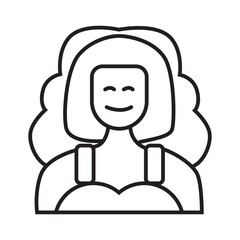 The bride icon illustration with transparent background