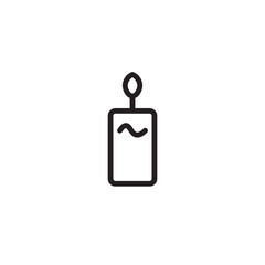 Relax Spa Candle Outline Icon